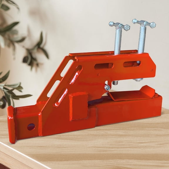 CGTERClamp On Trailer Hitch Receiver Bucket Hitch Compatible with Tractor 2" Ball Mount Adapter and Deere Bobcat Bucket (Orange)