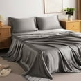 thumbnail image 1 of CGW 4-Piece Satin Bed Sheet Set, Queen – Luxury Silky Feel, Deep Pocket, Cooling & Breathable, Easy Care, Classic Gray, 1 of 9