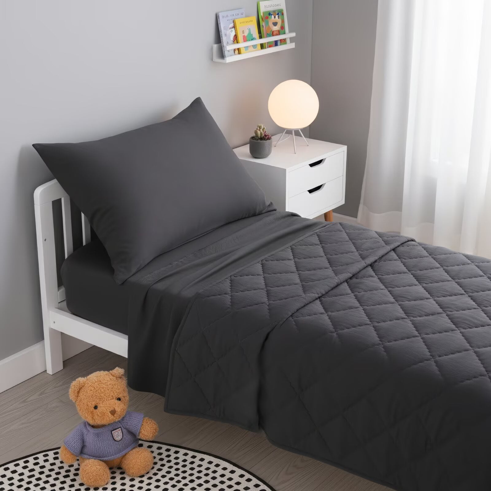 CGW 4-Piece Toddler Bedding Set, Soft Breathable Comforter