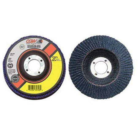 CGW Abrasives Prem Z3 Reg T27 Flap Disc, 4", 60 Grit, 5/8 Arbor, 15,300 rpm - 1 EA (421-42104)