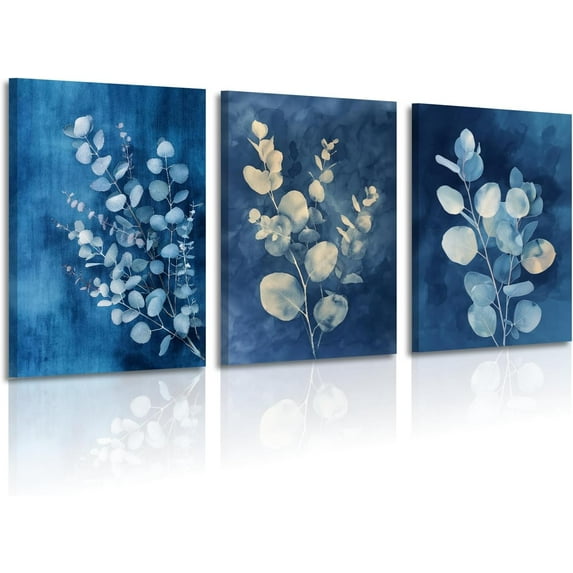 CGXY Watercolor Flowers Wall Art Colorful Flower Canvas Painting Botanical Floral Wall Decor Modern Botanical Wildflower Poster Prints for Living Room Bedroom Framed 12"x16"x3Pcs