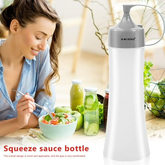 CGZQFEI 12oz Condiment Squeeze Bottles for Sauces - Leak Proof Oil, Syrup, Dressing Squirt Bottles