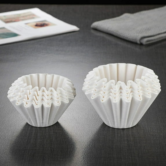CGZQFEI 50-Count Coffee Filters – Natural Paper Basket Filters for Pour Over, Drip Coffee Makers & Percolators (Fits 1-2 Cup Brewers, Eco-Friendly)