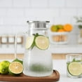 thumbnail image 1 of CGZQFEI 52oz Glass Pitcher With Stainless Lid and Handle - Carafe for Homemade Iced Tea/Cold Brew Lemonade & Fruit Infusions, 1 of 6