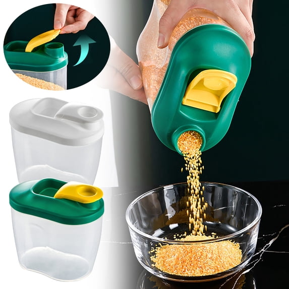 CGZQFEI Cereal Containers Storage, Airtight Large Dry Food Storage Containers with Pouring Spout, Containers Storage for Flour and Grain,BPA Free Plastic Dispenser