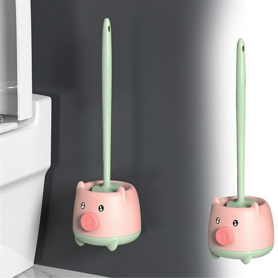 CGZQFEI Compact Toilet Brush & Stand - Bathroom Deep Cleaning Set with Tissue Removal Tool & Space-Saving Base