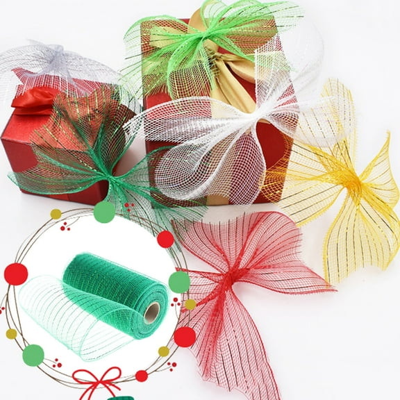 CGZQFEI Deco Mesh 10 Inch Metallic Blue Mesh Ribbon for Christmas Tree Turquoise Deco Mesh Wreath Supplies Basic Mesh Ribbon for Summer Beach Garland Staircase Mailbox Swag Decorating (30 Feet)