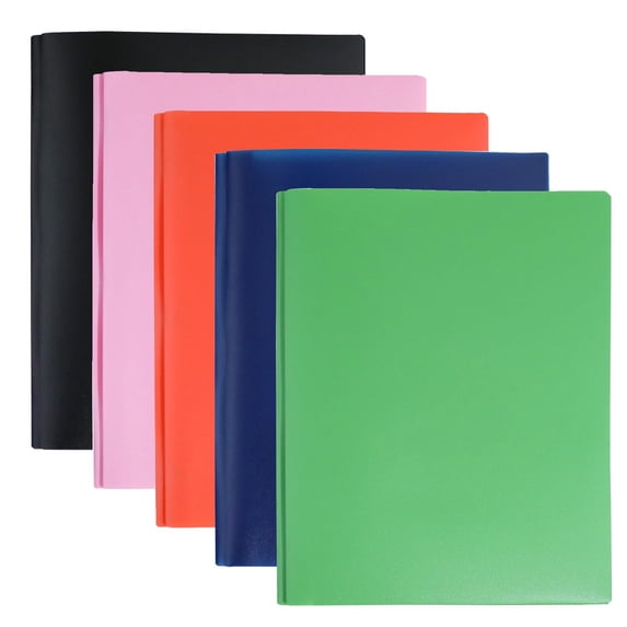 CGZQFEI Two Pocket Binder, File Folders with Label Pockets Flexible Cover, Classic Assorted Colors, Color May Vary