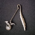 thumbnail image 1 of CGZQFEI Vintage Feather Dragon Metal Bookmark, Glow in The Dark Dragon Gift, Fantasy Bookmark Gifts, Cool for Women Men, Reading Lovers (Antique Silver Dragon), 1 of 7