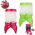 thumbnail image 1 of CGZQFEI&nbsp; Plastic Drink Dispensers For Camp,Portable Collapsible Beverage Dispenser,Plastic Drink Dispenser with Spigot and stand,100% Leakproof.Lemonade Dispenser With Ice Cylinder.3.5L, 1 of 8