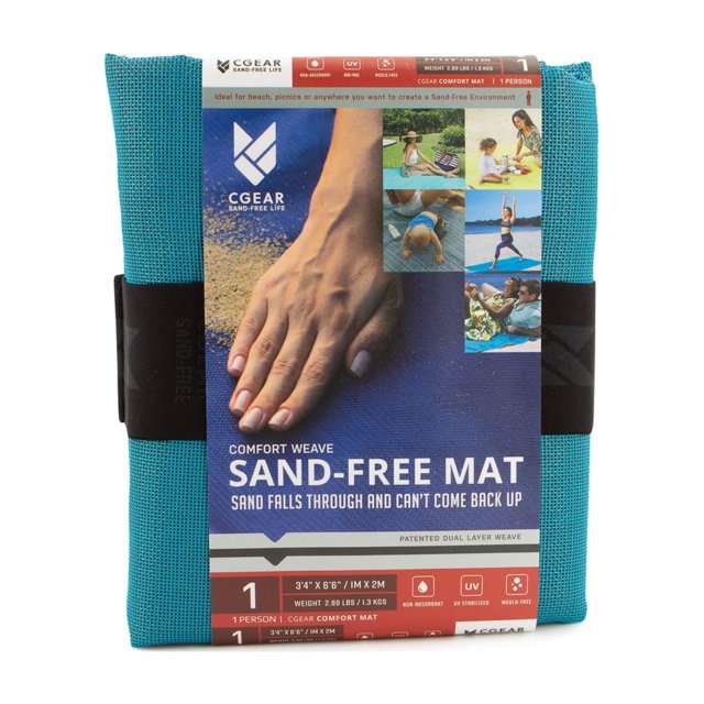 CGear 3ft x 6.5 ft Large Comfort Weave Sand Free Mat, Picnic Park