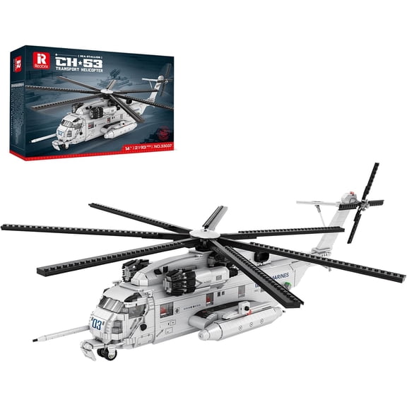 CH-53 Helicopter Building Set 33037, Military Transport Helicopter Aircraft Model Kit, Ideal Aviation Collectible & Display Piece for Military Enthusiasts