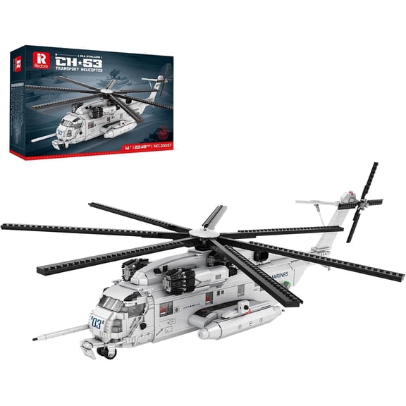 CH-53 Helicopter Building Set 33037, Military Transport Helicopter Toy Aircraft Model Kit for Men, Ideal Airplane Toy Gifts for Boys Kids 14+, Adults and Military Fans