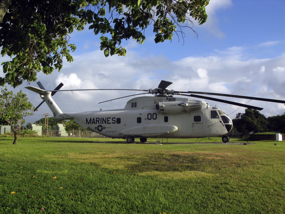 CH-53 Sea Stallion heavy lift transport helicopter on display Canvas Art - Michael WoodStocktrek Images (33 x 25)