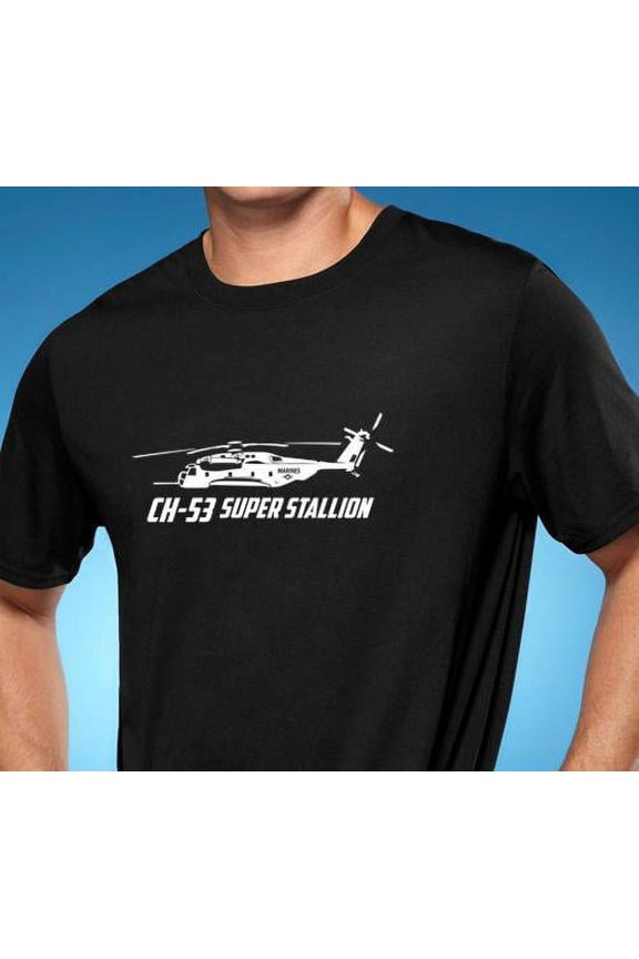 CH-53 Super Stallion Helicopter Classic Outline Design Tshirt NEW FREE SHIPPING