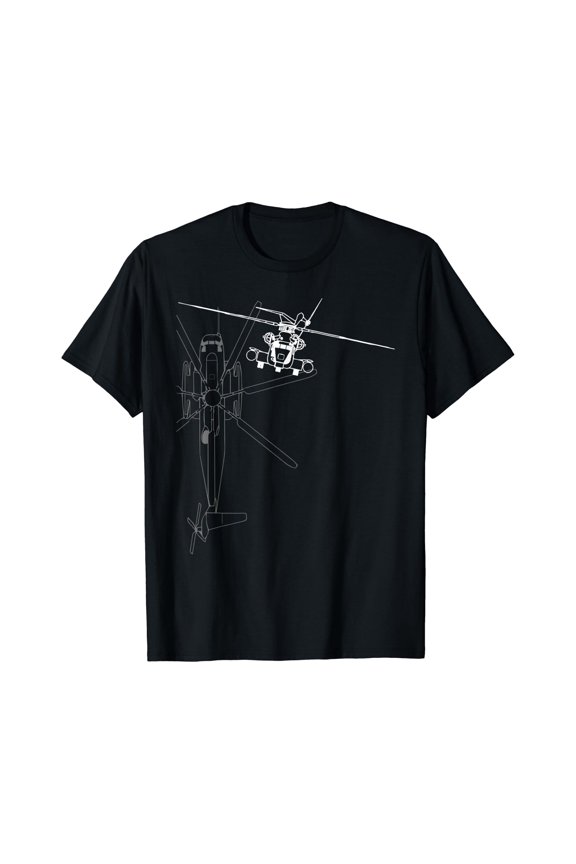 CH-53 Super Stallion Helicopter Line Art T-Shirt, Unisex T-Shirt