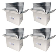 CH-BOX Insulated Carton Shipping Box Mailer, 4 Pack 15 x 10 x 11 inch Perishable Shipper, White