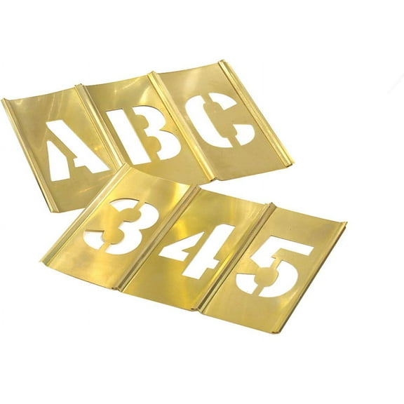 CH Hanson 10151 2" Brass Letters & Numbers Set 92 pc CA2