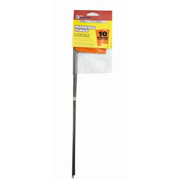 CH Hanson 15275 Glo Orange Fluorescent Marking Stake Flag - Glo Orange - 15 in.