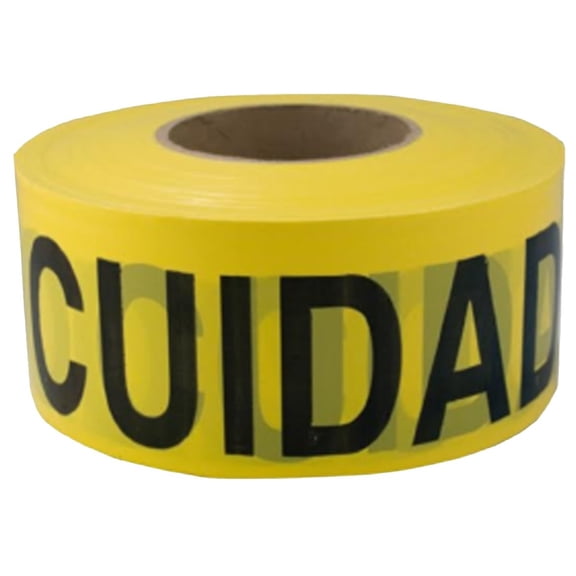 C.H. Hanson 16002 "Caution Cuidado" Biligual Barricade Tape, 3 In. x 1,000 Ft. - Quantity 1
