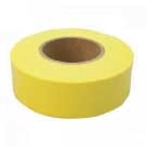CH Hanson 17005 Flagging Tape, PVC, Fluorescent Yellow, 12 Box 12 Pack