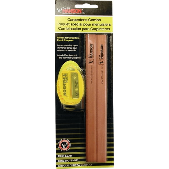CH Hanson Carpenter Combo Pencil And Sharpener - Single Pack Residential Use, Standard Application