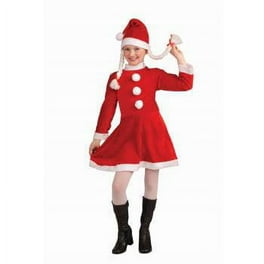 Mini Miss Santa Costume Kids Red White Mini Miss Santa Costume Kids Red White