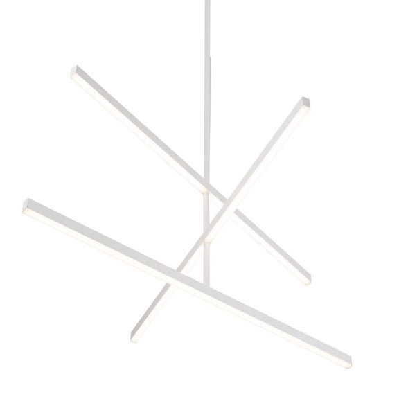 CH10356-WH-Kuzco Lighting-Vega - 72W LED Linear Chandelier-16.5 Inches Tall and 0.75 Inches Wide-White Finish