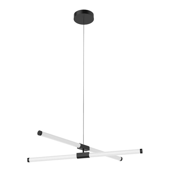 CH18537-BK-Kuzco Lighting-Akari - 48W LED Chandelier-3.75 Inches Tall and 35.5 Inches Wide-Black Finish