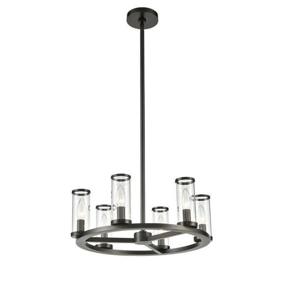 CH309006UBCG-Kuzco Lighting-Revolve - 6 Light Chandelier-Urban Bronze Finish