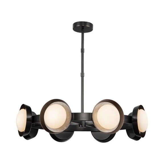 CH320837UB-Alora Lighting-Alonso - 30W LED Chandelier-8.5 Inches Tall and 37.25 Inches Wide-Urban Bronze Finish-Opal Glass Color