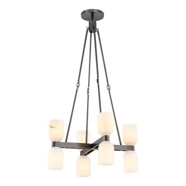 CH338822UBAR-Alora Lighting-Lucian - 8 Light Chandelier-37.75 Inches Tall and 22 Inches Wide-Urban Bronze Finish-Alabaster Glass Color