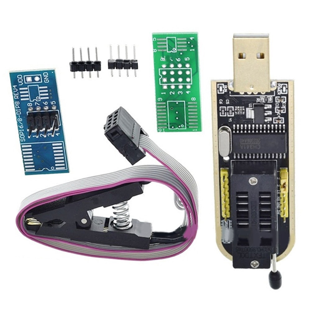 CH341 USB Programmer With SOP8 Test Clip For 24 25 Series For EEPROM ...