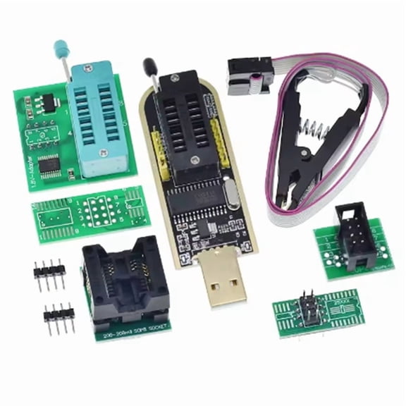 CH341B 24 25 Series EEPROM Flash BIOS USB Programmer Module SOIC8 SOP8 Test Clip for EEPROM