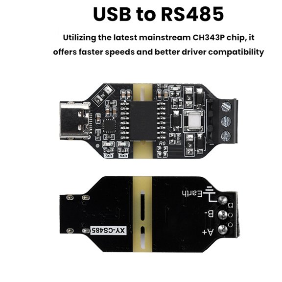 CH343P High-Speed USB to RS485 Isolation Converter 6Mbps Communication Anti-Interference Serial Port Module