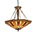 thumbnail image 1 of CH35001RM25-UH3 JAYDEN Tiffany-style 3 Light Mission Inverted Ceiling Pendant Fixture 25" Shade, 1 of 2