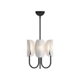 thumbnail image 1 of CH450715MBCW-Alora Lighting-Seno - 3 Light Chandelier-14.25 Inches Tall and 15 Inches Wide-Matte Black Finish-White Cotton Shade Color, 1 of 7