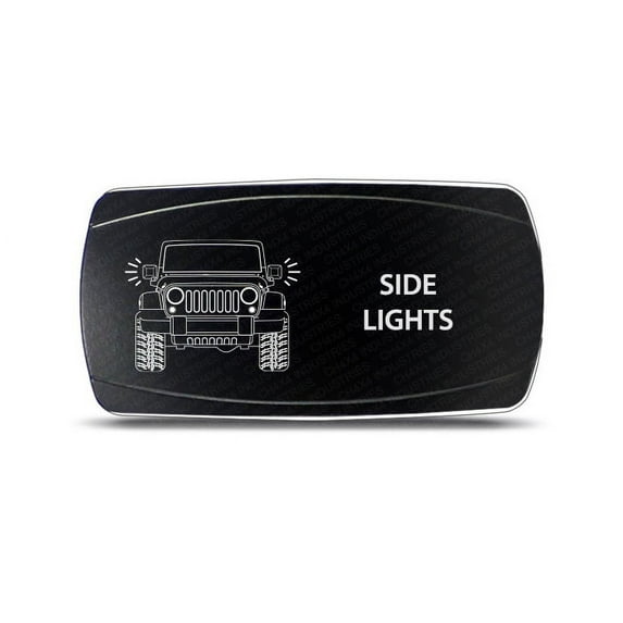 CH4X4 Rocker Switch Jeep Wrangler JK Side Lights - Horizontal - White Led