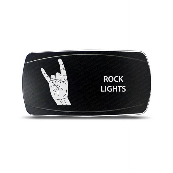 CH4X4 Rocker Switch Rock Lights Symbol 4 - Horizontal- White Led