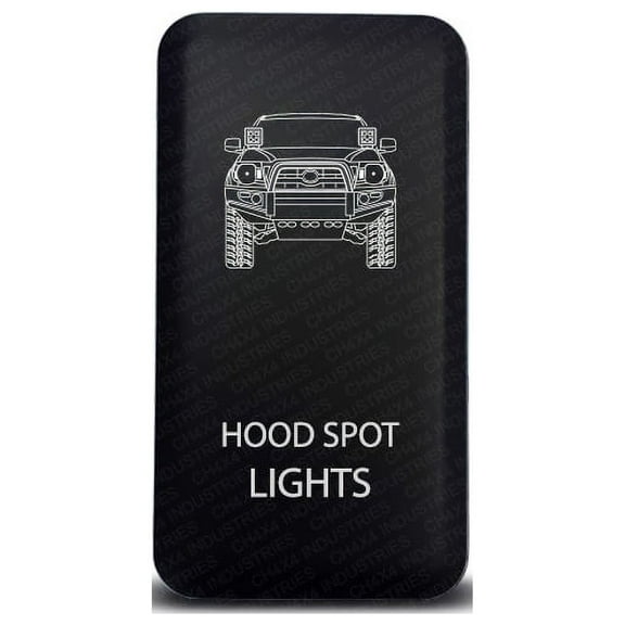CH4x4 Push Switch for Toyota Tacoma - Hood Lights Symbol - White Led