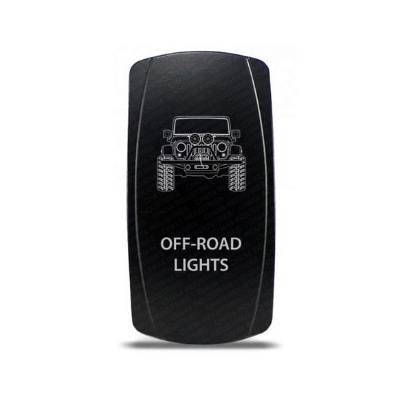 CH4x4 Rocker Switch Jeep Wrangler JK Off-Road Lights Symbol - White LED