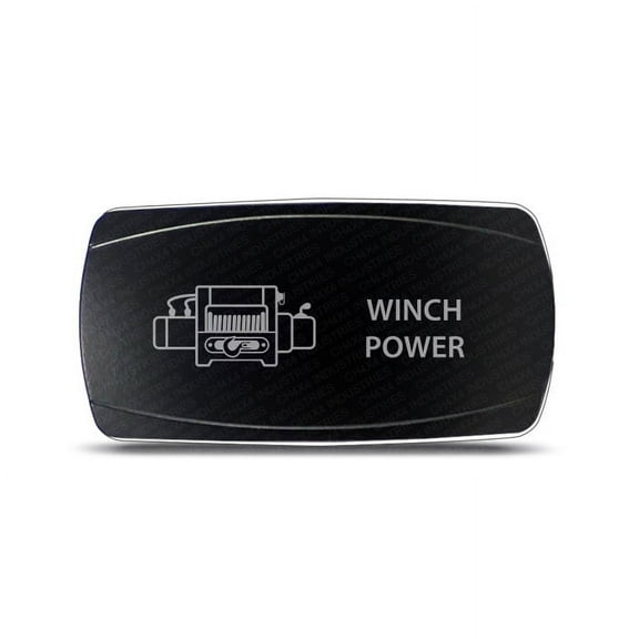 CH4x4 Rocker Switch Winch Power Symbol Horizontal -White LED