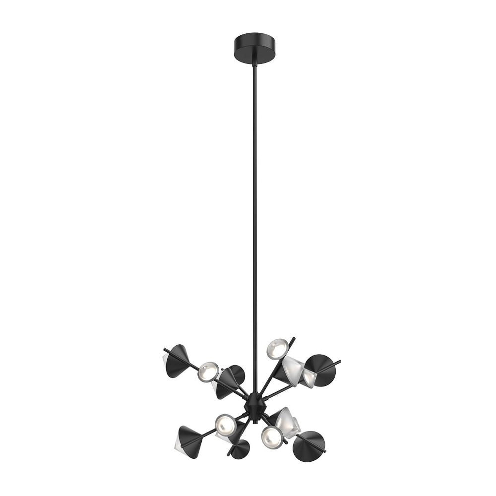 Black Geode 8-Light LED Sputnik Chandelier
