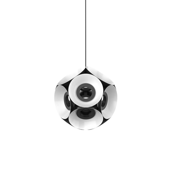 CH51224-BK/WH-Kuzco Lighting-Magellan - 95W LED Chandelier-23 Inches Tall and 23.13 Inches Wide-Black/White Finish