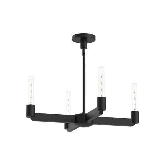 CH607225MB-Alora Lighting-Claire - 4 Light Chandelier-3.25 Inches Tall and 25 Inches Wide-Matte Black Finish