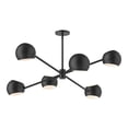 thumbnail image 1 of CH648637MB-Alora Lighting-Willow - 6 Light Chandelier-13 Inches Tall and 37 Inches Wide   Matte Black Finish, 1 of 6