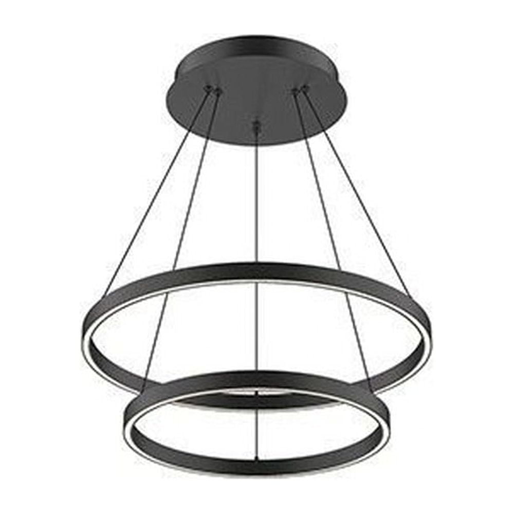 Cerchio Matte Black 87W LED Wagon Wheel Chandelier