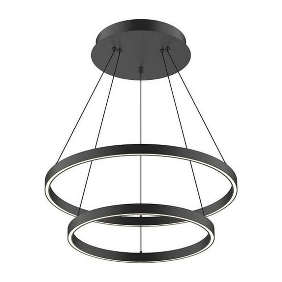 CH87824-BK-Kuzco Lighting-Cerchio - 113W LED Chandelier-1.5 Inches Tall and 23.63 Inches Wide-Black Finish