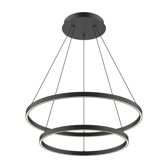 CH87832-BK-Kuzco Lighting-Cerchio - 138W LED Chandelier-1.5 Inches Tall and 31.5 Inches Wide-Black Finish