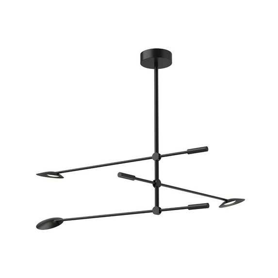 CH90132-BK-Kuzco Lighting-Rotaire - 21W 3 LED Chandelier-13 Inches Tall and 32.5 Inches Wide
